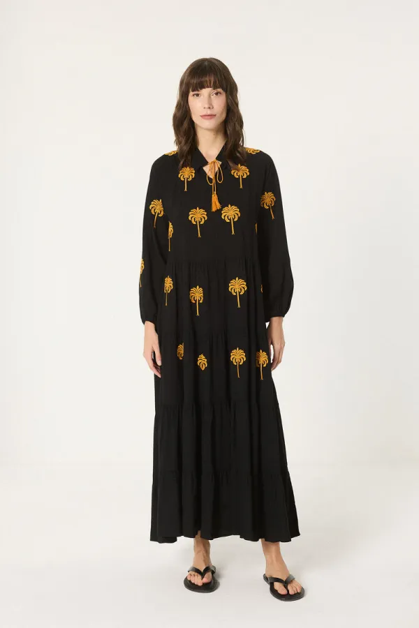 ROBE BRODÉE À MOTIFS DE PALMIERS