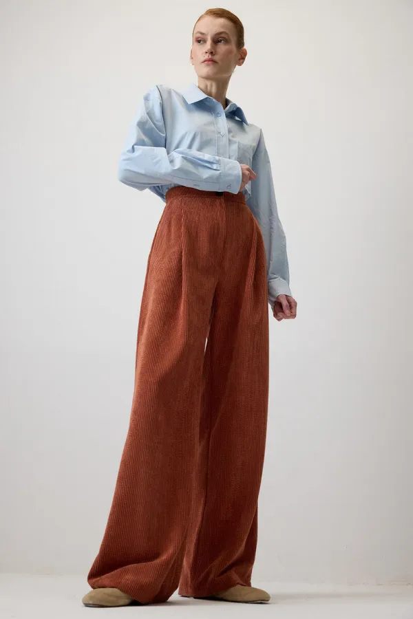 FİTİLLİ KADİFE BOL PAÇA PANTOLON