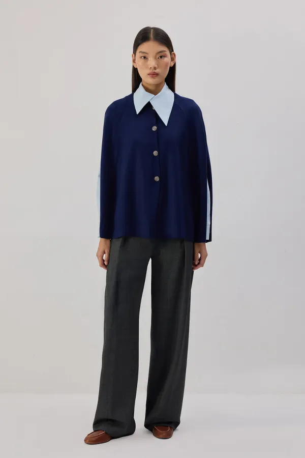 PONCHO EN MAILLE SURDIMENSIONNÉ