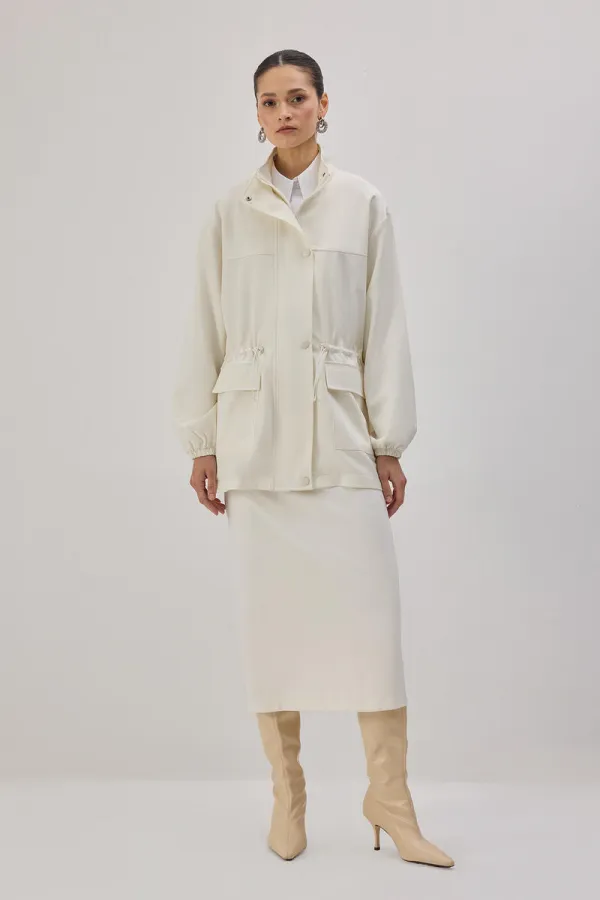 STAND COLLAR ZIP-UP JACKET
