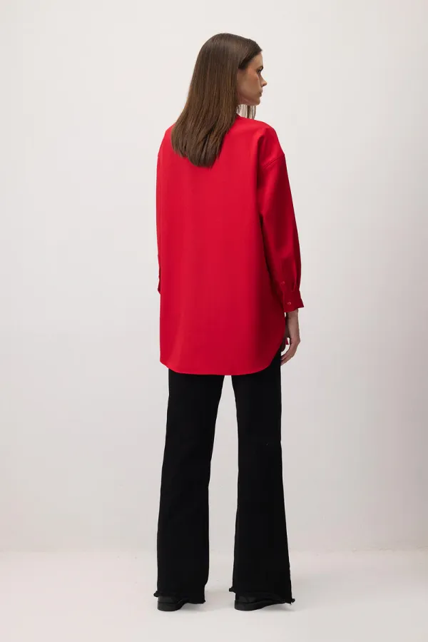 OVERSİZE KREP GÖMLEK