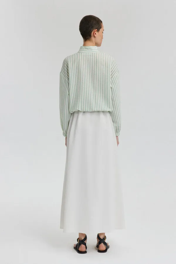 BUTTON DETAIL STAND COLLAR BLOUSE BUTTON DETAIL STAND COLLAR BLOUSE