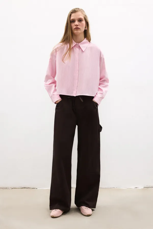 ÇİZGİLİ KISA GÖMLEK