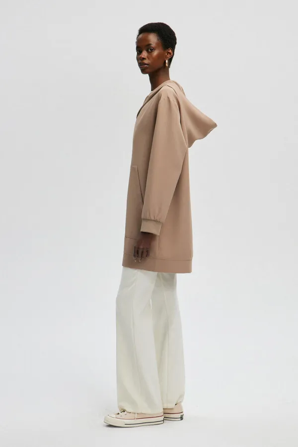 THIN CREPE JACKET WITH ZIPPER THIN CREPE JACKET WITH ZIPPER
