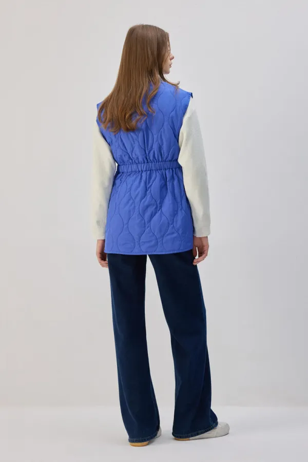 QUILTED VEST WITH ZIPPER