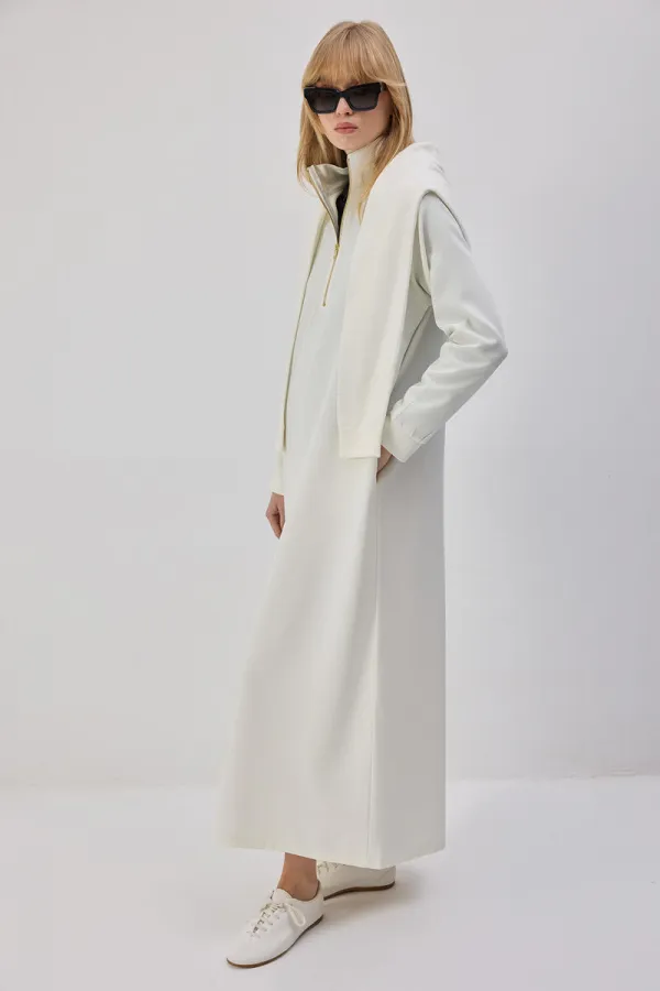 ROBE DROITE AVEC FERMETURE ÉCLAIR