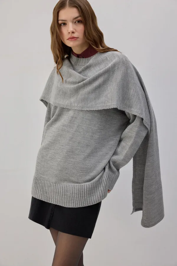 PULL À COL ÉCHARPE