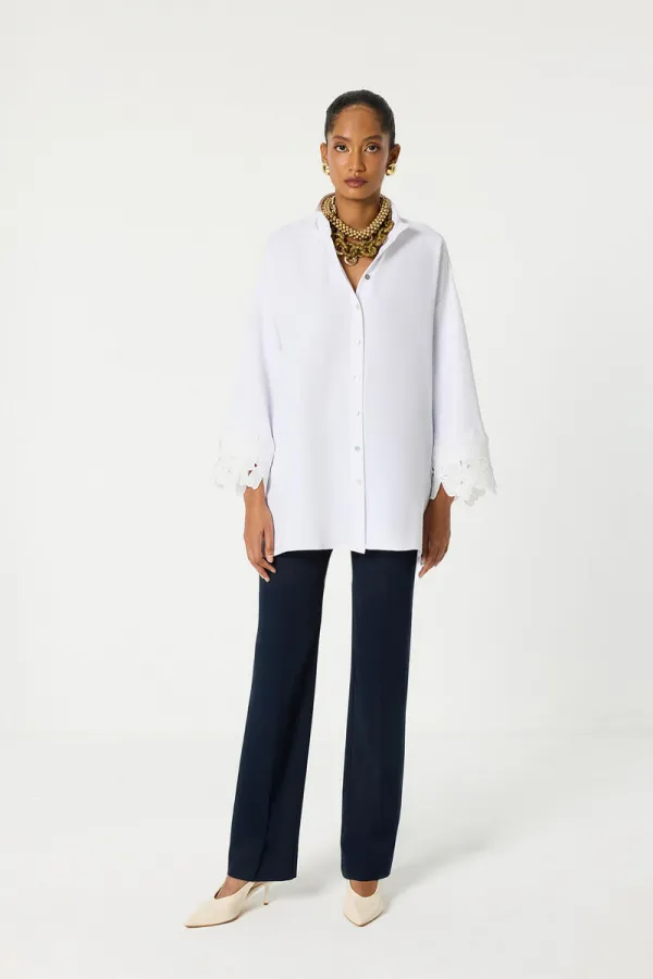 SHIRT WITH LACE DETAILS SHIRT WITH LACE DETAILS