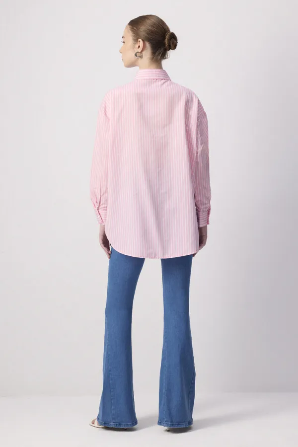 THIN STRIPED OVERSIZE SHIRT