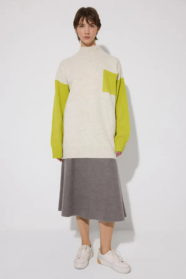 KNITTED TUNIC WITH POCKET DETAIL