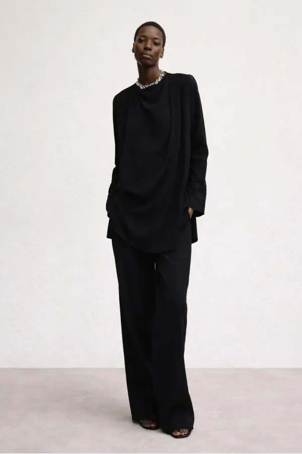 Tunique drapée asymétrique