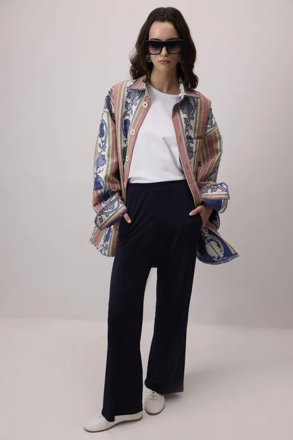 PANTALON DÉCONTRACTÉ AVEC TAILLE ÉLASTIQUE