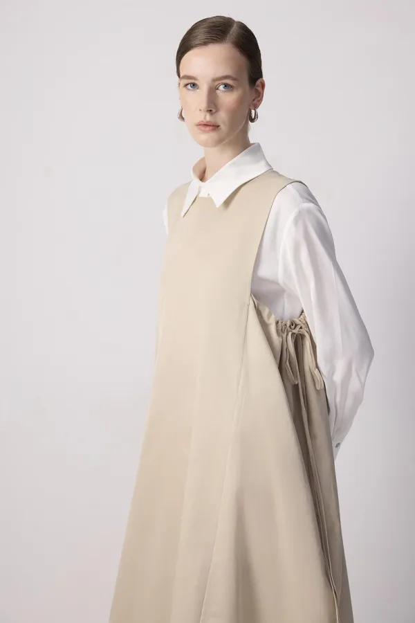 Gilet oversize froncé