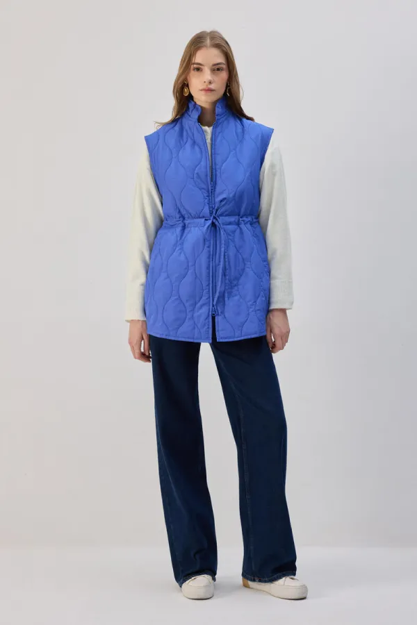 QUILTED VEST WITH ZIPPER