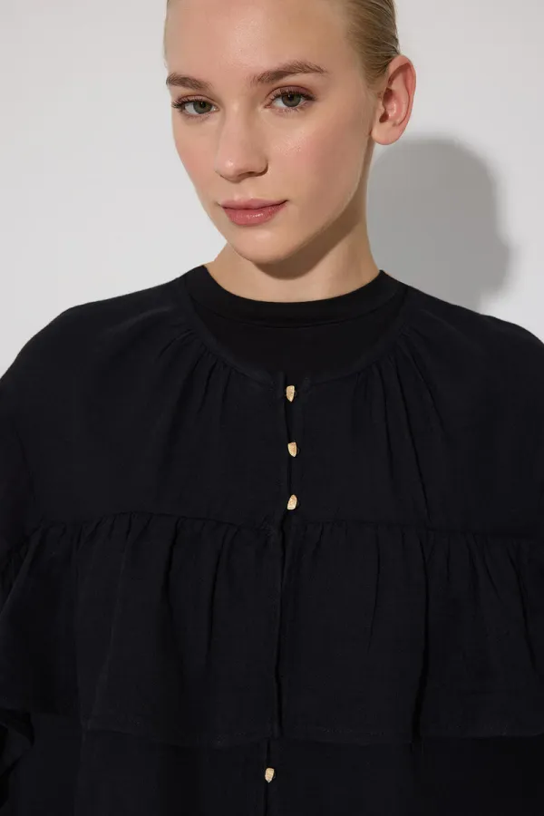 YARASA KOL MÜSLİN GÖMLEK