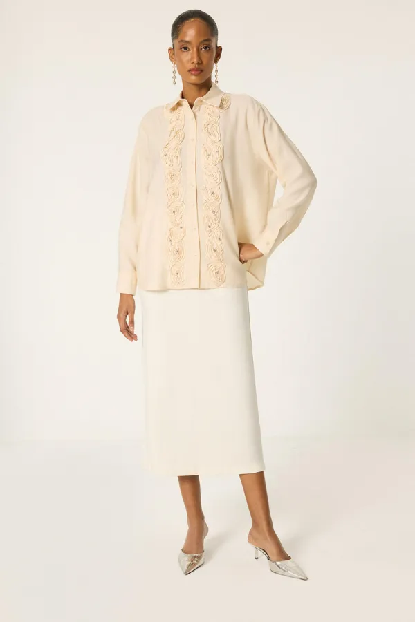 SHIRT WITH ROSE MOTIF