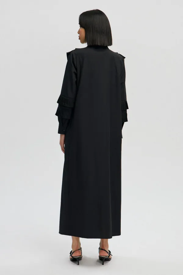 PLEATED SHIRT DRESS PLEATED SHIRT DRESS