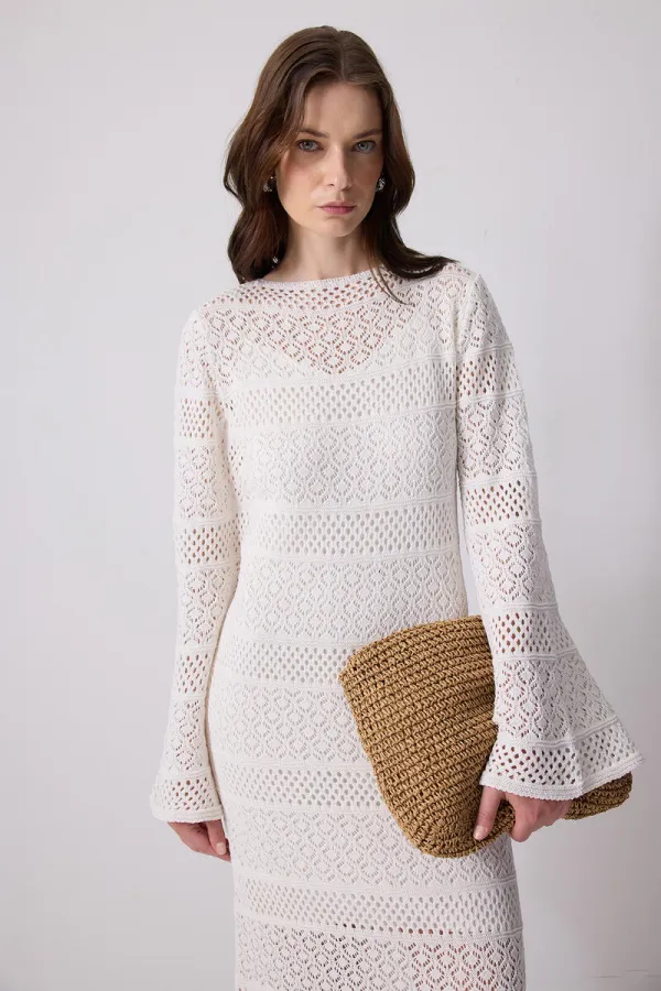 PAMUKLU ÖRGÜ ELBİSE