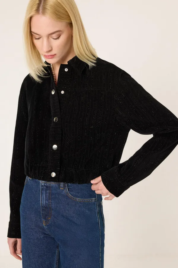 VESTE COURTE EN VELOURS