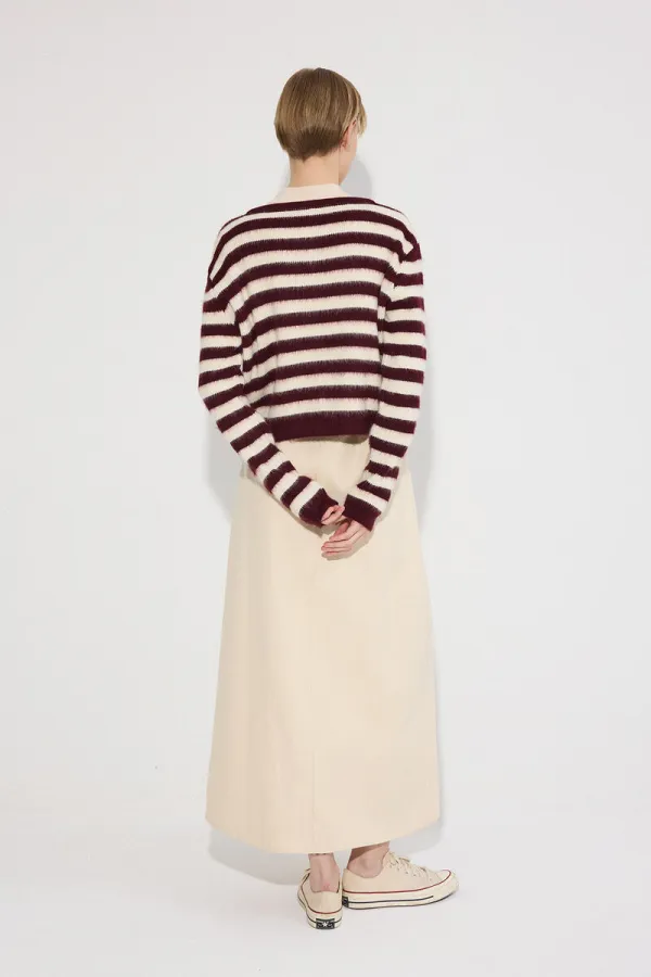 ŞARDONLU ÇİZGİLİ HIRKA