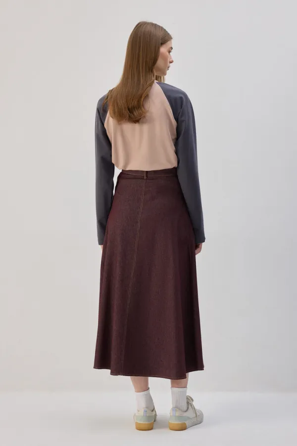 RAGLAN SLEEVE SHORT SWEATSHIRT