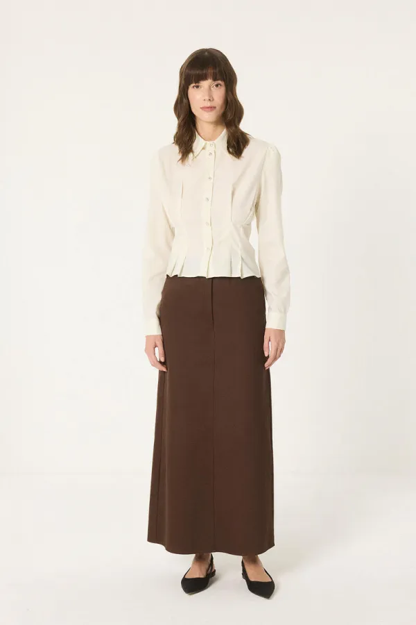 BELİ PİLELİ TAŞLI GÖMLEK