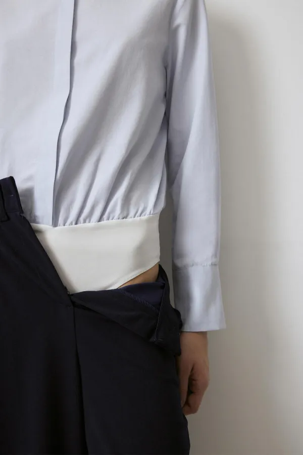 SNAP-BUTTON SHIRT BODYSUIT