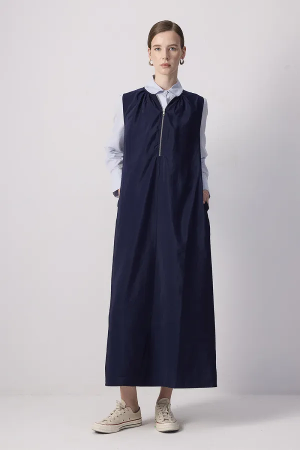 FRONT-ZIPPED CUPRA VEST