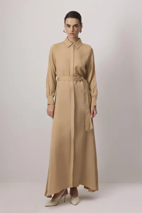 TEXTURED SHIRT DRESS