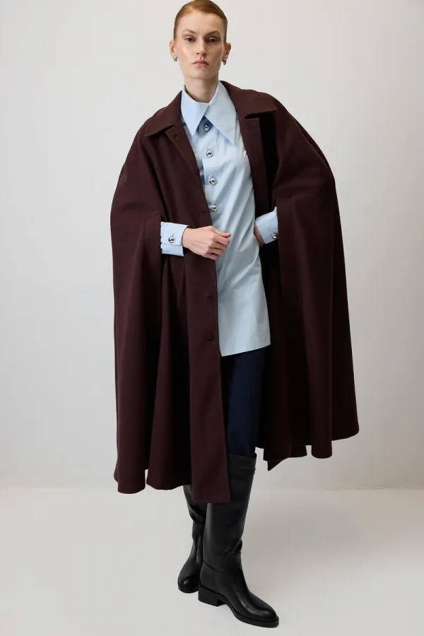Poncho Cashmere Coat