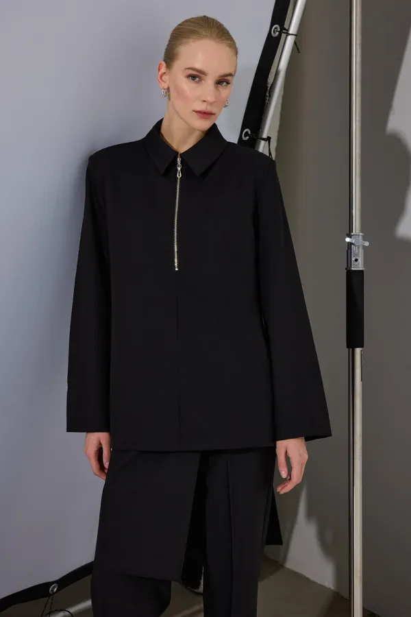 PADDED COLLAR SHIRT TUNIC