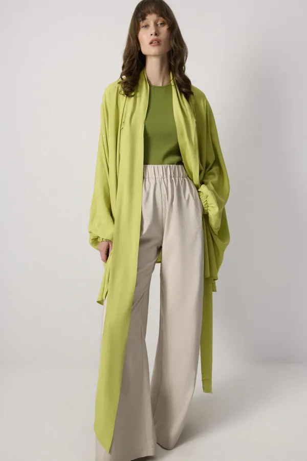 DÖKÜMLÜ VİSKON KİMONO