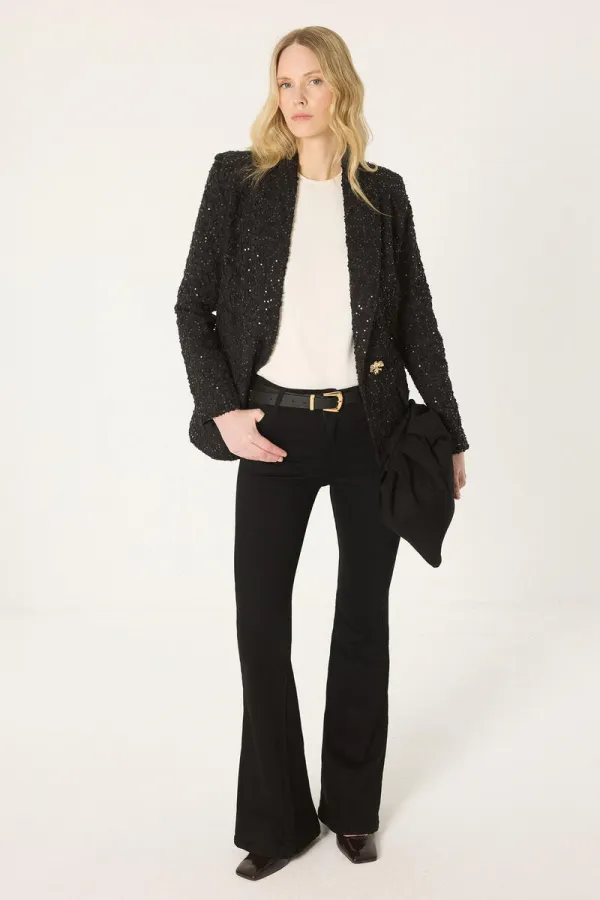 VESTE CROISÉE À PAILLETTES