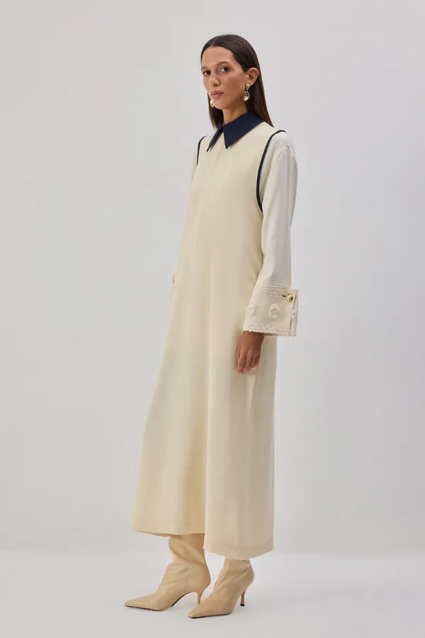 SHIRT COLLAR CREPE VEST SHIRT COLLAR CREPE VEST