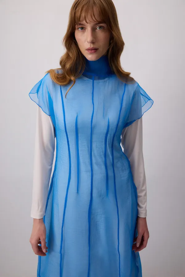 ROBE DEUX PIÈCES EN ORGANZA TRICOTÉE