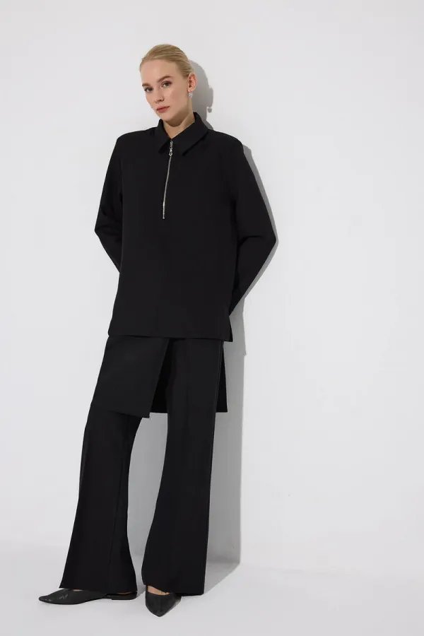 PADDED COLLAR SHIRT TUNIC