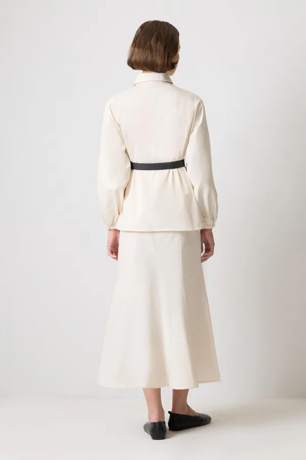 ENSEMBLE CHEMISE ET JUPE AVEC CEINTURE