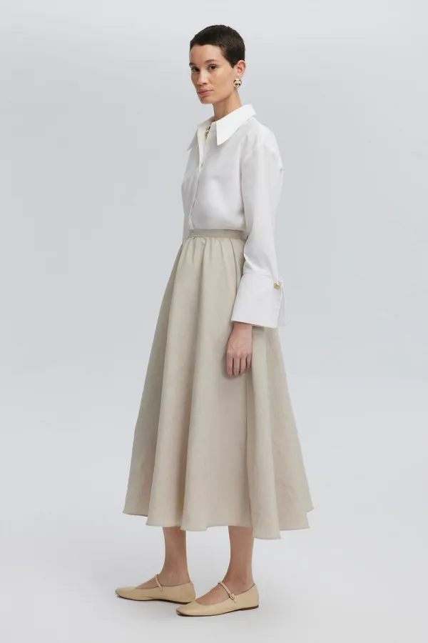RUFFLED CUPRA SKIRT RUFFLED CUPRA SKIRT