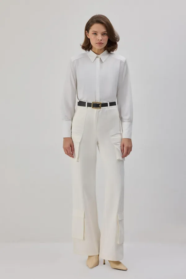 GABARDİN KARGO PANTOLON