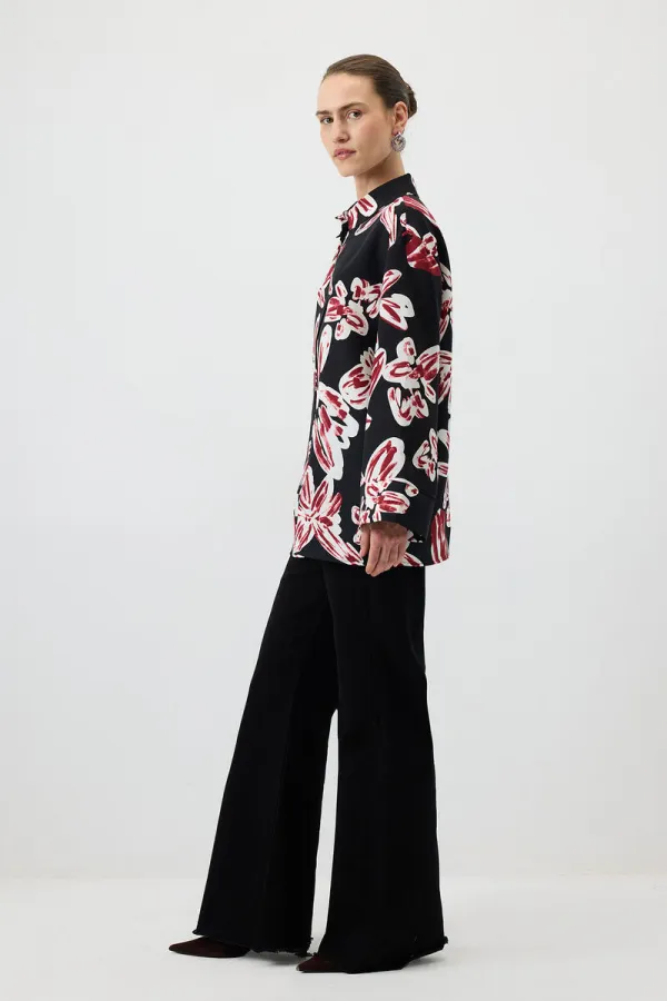 WIDE-CUFFS PATTERNED SHIRT WIDE-CUFFS PATTERNED SHIRT