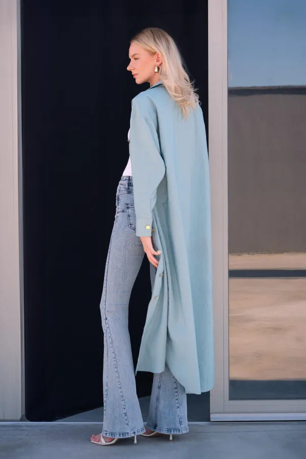 CEPLİ KUPRA UZUN CEKET