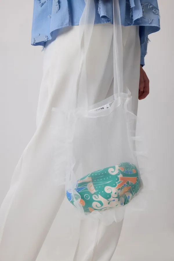 RUFFLED ORGANZA BAG