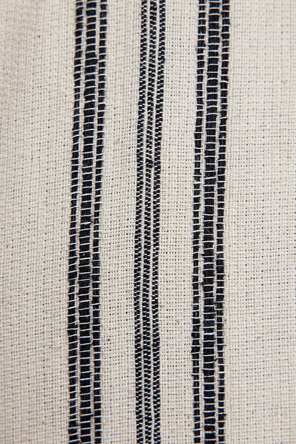 NATUREL DOKULU ÇİZGİLİ ELBİSE