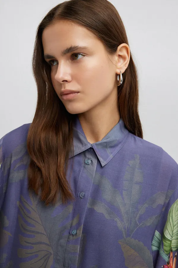 DESENLİ GÖMLEK ELBİSE