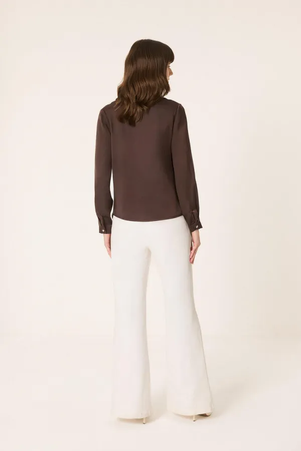 Tunique en satin à nouer sur le côté