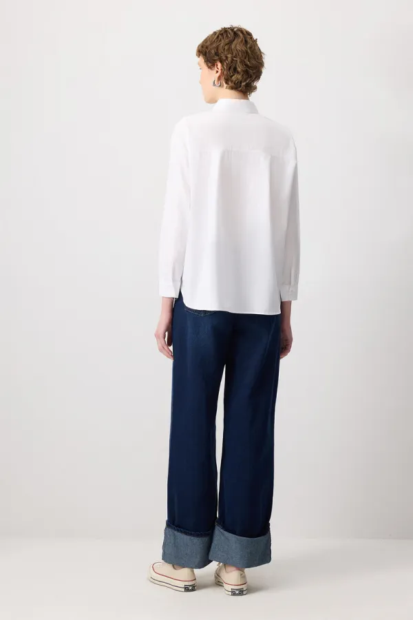 CHEMISE SURDIMENSIONNÉE À UNE SEULE POCHE