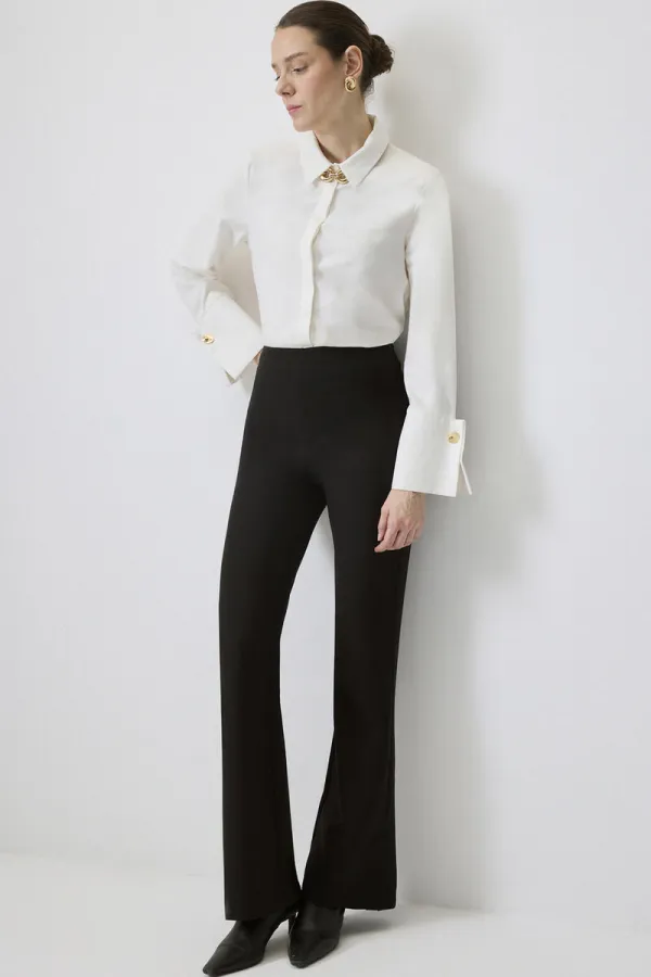 SLIT DETAIL CREPE PANTS SLIT DETAIL CREPE PANTS