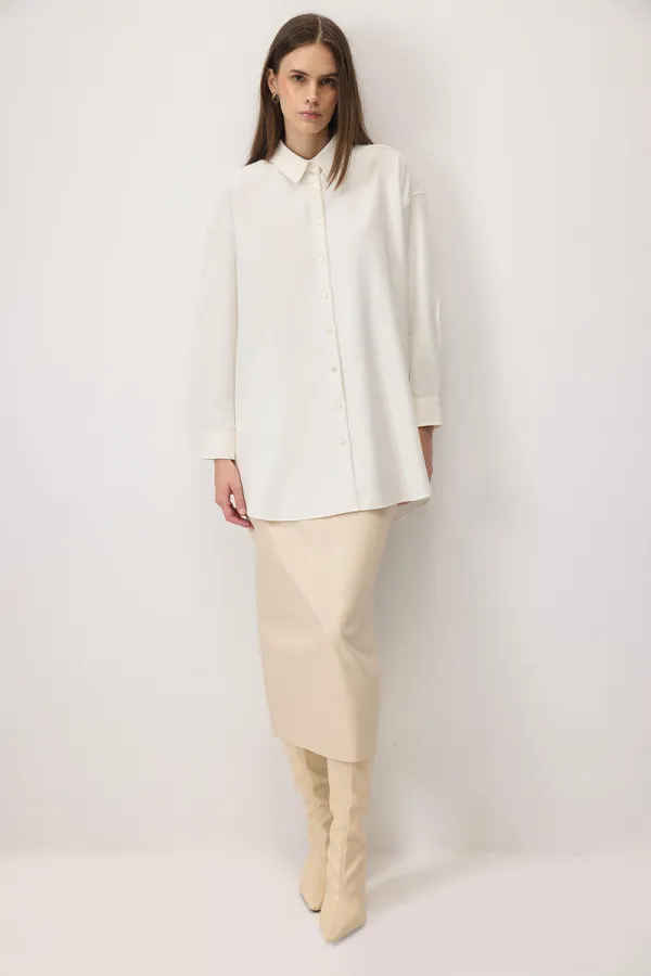 OVERSİZE KREP GÖMLEK