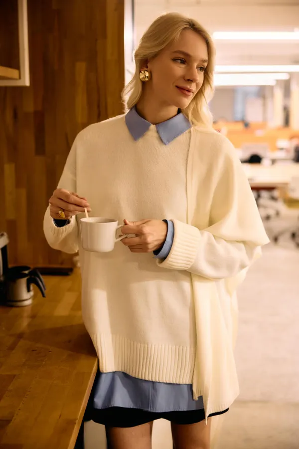 PULL À COL ÉCHARPE