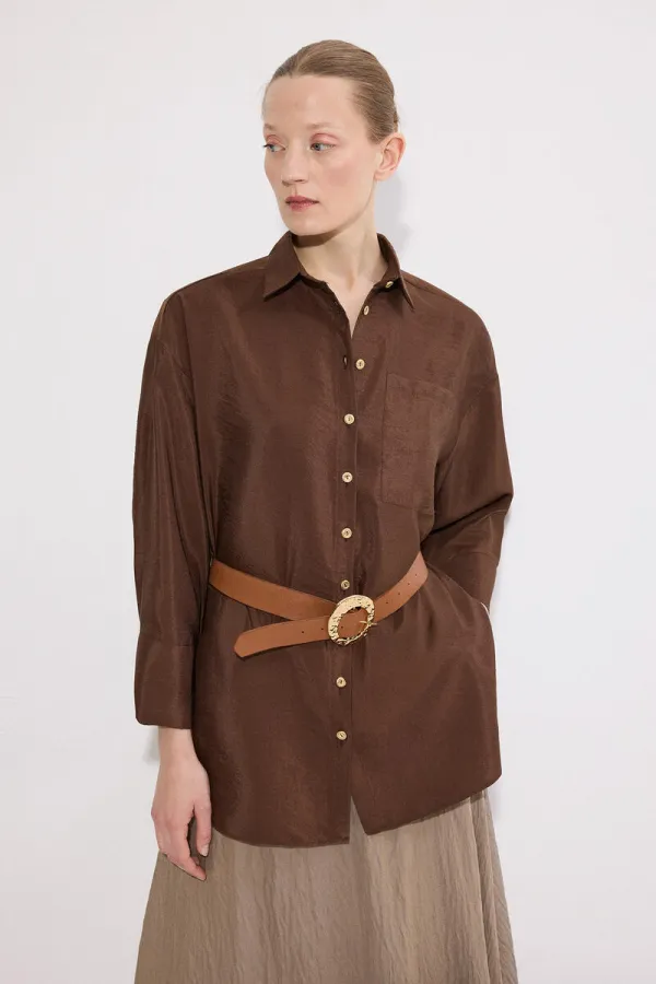 GOLD BUTTONED CUPRA SHIRT GOLD BUTTONED CUPRA SHIRT